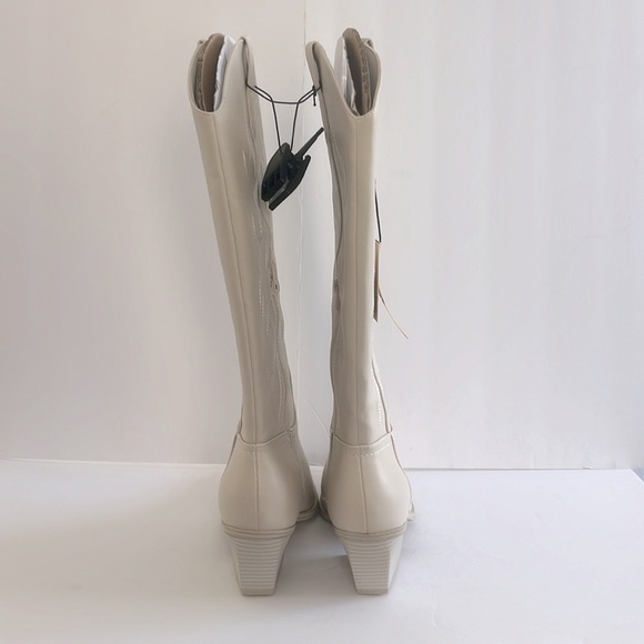 Madden NYC Embroidered Tall Western Coastal Cowgirl Stacked Heel Boot Size 9 NWT - Picture 9 of 10